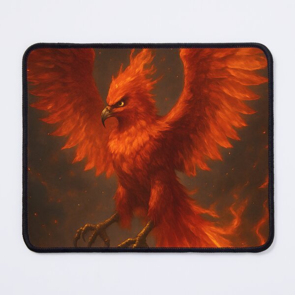 Item preview, Fiery Phoenix Digital Painting Mythical Bird designed and sold by PandaTShirtShop.