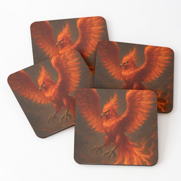 Item preview, Fiery Phoenix Digital Painting Mythical Bird designed and sold by PandaTShirtShop.