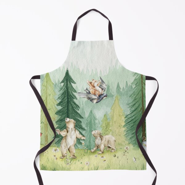 Item preview, Forest Rabbits Bears Birds Airplane Squirrels Playtime Green Woods designed and sold by UtArt.
