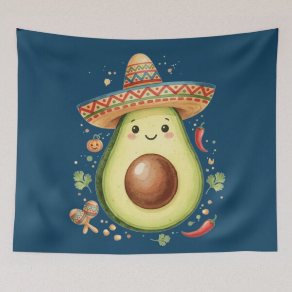 Item preview, Holy Guacamole! Cute Avocado with Sombrero designed and sold by Syrupulse.