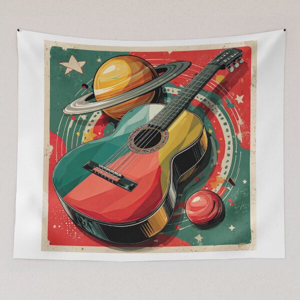 Item preview, Cosmic Chords: A Guitar in Orbit designed and sold by ForeverPrintsOK.