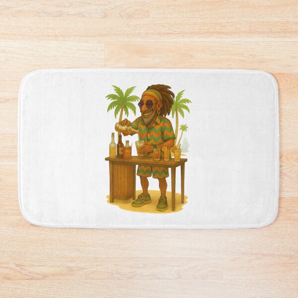 Item preview, Rasta Beach Bartender – Tropical Cocktail Vibes designed and sold by Les-Ink-Studio.