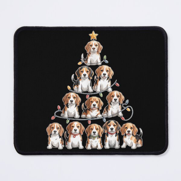 Item preview, Cute Beagle Puppy Christmas Tree, Funny Dog Lover Holiday Lights Art Design designed and sold by DuneHaicna.