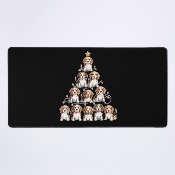 Item preview, Cute Beagle Puppy Christmas Tree, Funny Dog Lover Holiday Lights Art Design designed and sold by DuneHaicna.