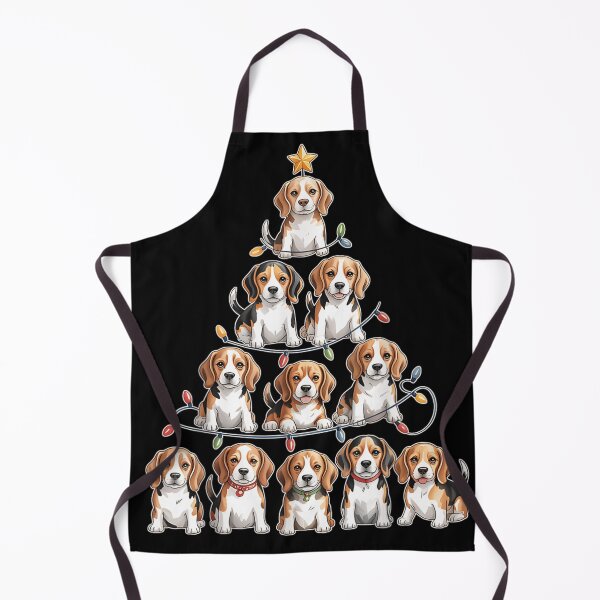 Item preview, Cute Beagle Puppy Christmas Tree, Funny Dog Lover Holiday Lights Art Design designed and sold by DuneHaicna.