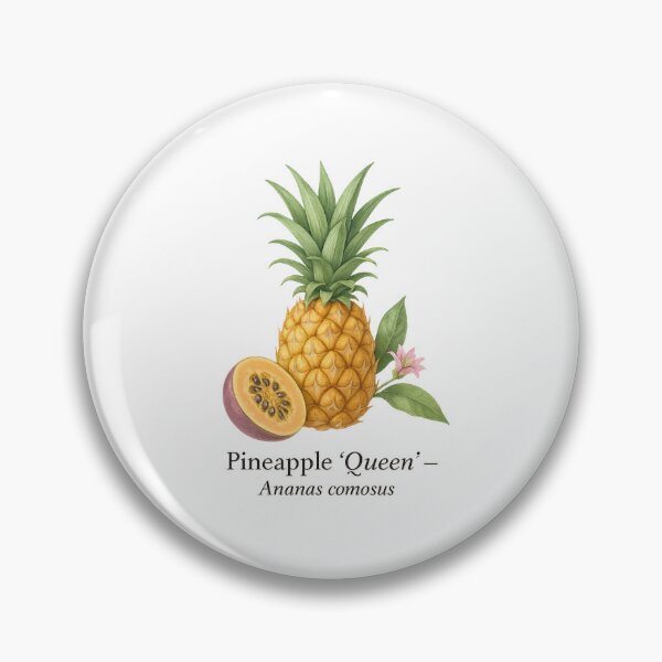 Item preview, Pineapple ‘Queen’ – Golden Tropical Fruit Illustration designed and sold by BloomKind.