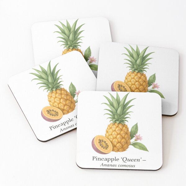 Item preview, Pineapple ‘Queen’ – Golden Tropical Fruit Illustration designed and sold by BloomKind.