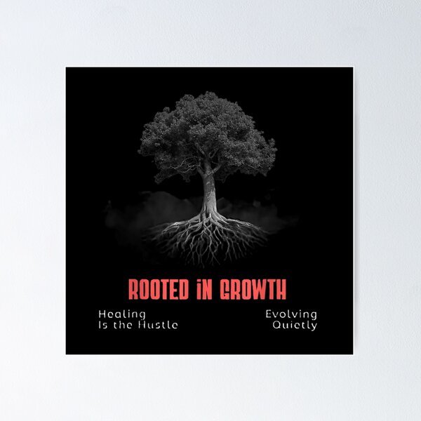Item preview, Rooted In Growth Tree, Healing Is The Hustle Evolving Quietly Inspirational Art designed and sold by DuneHaicna.