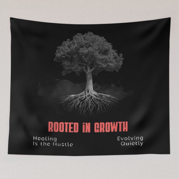 Item preview, Rooted In Growth Tree, Healing Is The Hustle Evolving Quietly Inspirational Art designed and sold by DuneHaicna.