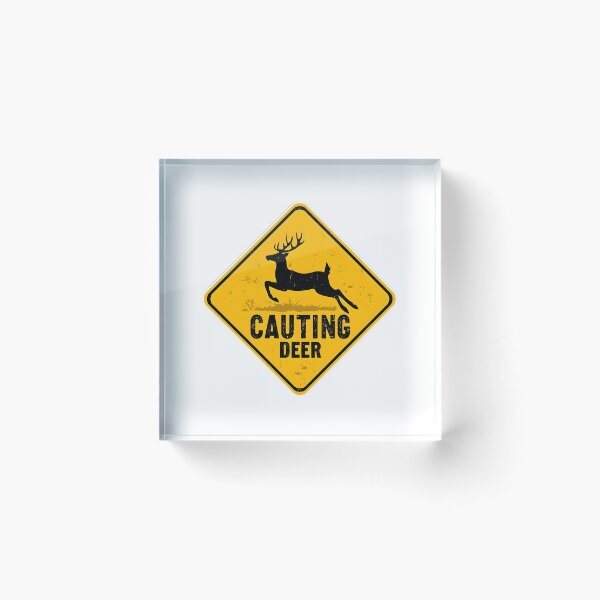 Item preview, Suicidal Deer Funny Warning Sign designed and sold by xMErCUrY03x.