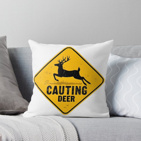 Item preview, Suicidal Deer Funny Warning Sign designed and sold by xMErCUrY03x.