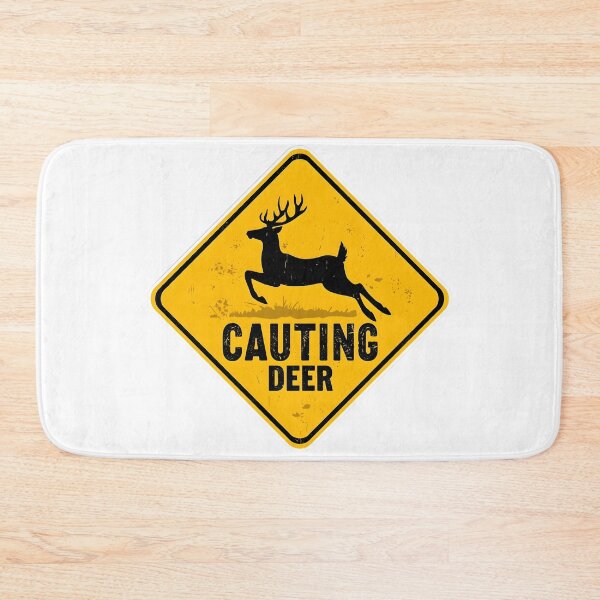 Item preview, Suicidal Deer Funny Warning Sign designed and sold by xMErCUrY03x.