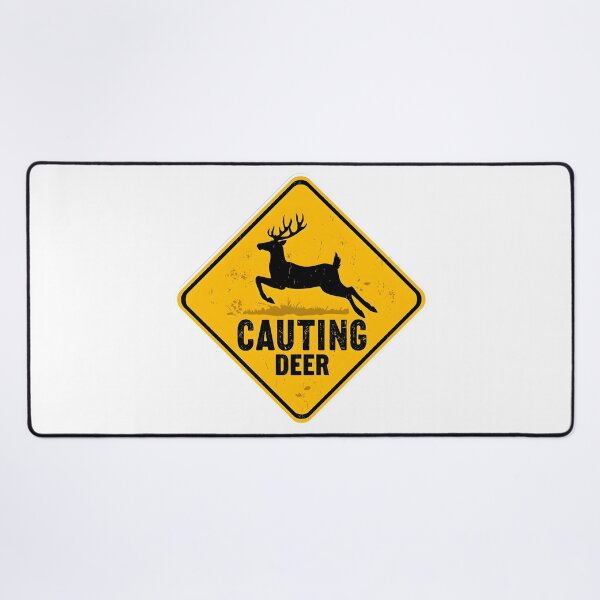 Item preview, Suicidal Deer Funny Warning Sign designed and sold by xMErCUrY03x.
