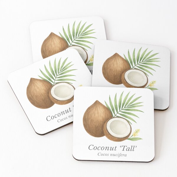 Item preview, Coconut ‘Tall’ – Tropical Beach Botanical Illustration designed and sold by BloomKind.
