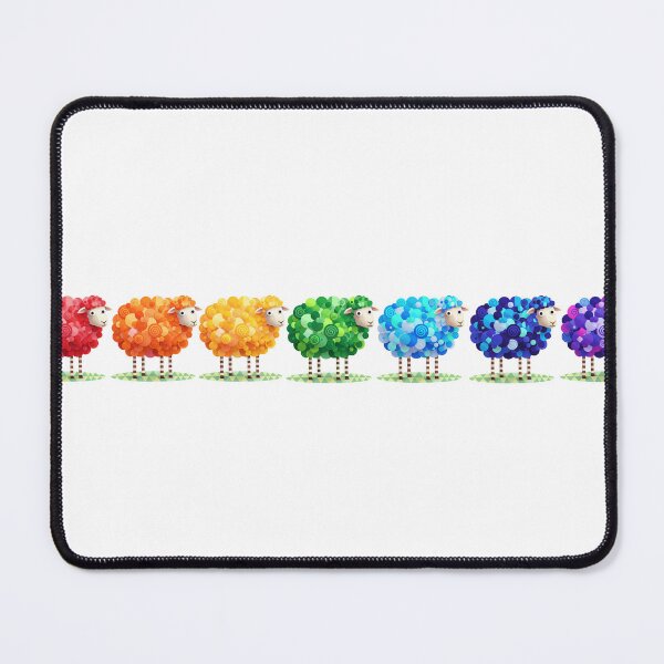 Item preview, Full Spectrum Rainbow Sheep Line Yorkshire Artist designed and sold by Created by Camilla.