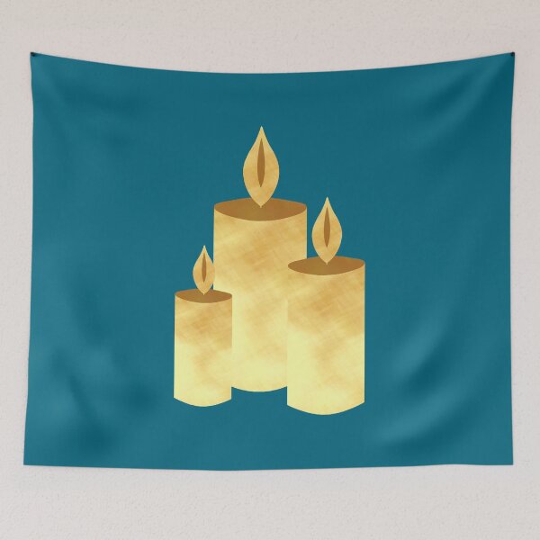 Item preview, Golden Candles on blue - Calm, Sensory-Friendly designed and sold by CreaTwinkles.