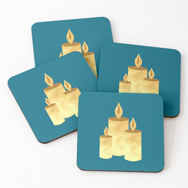 Item preview, Golden Candles on blue - Calm, Sensory-Friendly designed and sold by CreaTwinkles.