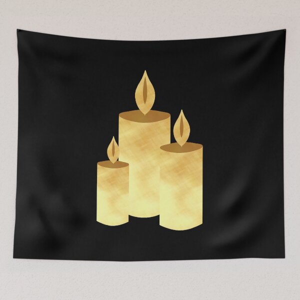 Item preview, Golden Candles on black - Calm, Sensory-Friendly designed and sold by CreaTwinkles.