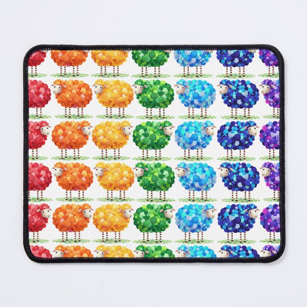 Item preview, Repeating Rainbow Sheep Colour Pattern Yorkshire Artist designed and sold by Created by Camilla.