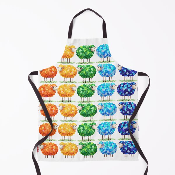 Item preview, Repeating Rainbow Sheep Colour Pattern Yorkshire Artist designed and sold by Created by Camilla.