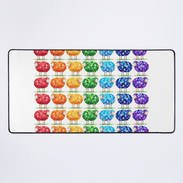 Item preview, Repeating Rainbow Sheep Colour Pattern Yorkshire Artist designed and sold by Created by Camilla.