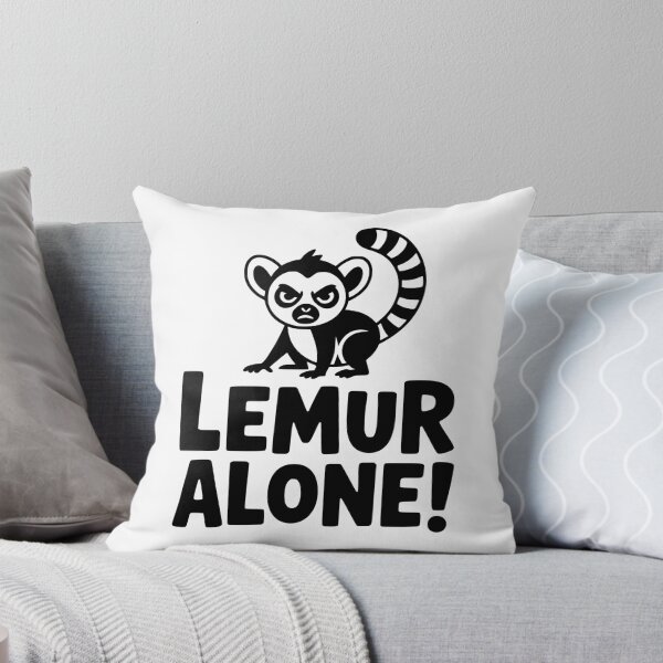 Artikelvorschau, Lemur allein! Niedliches Lemur-Wortspiel entworfen und verkauft von PMCreative.