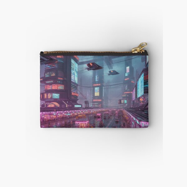 Item preview, Neon-Lit Cyberpunk Metropolis at Eternal Dusk designed and sold by Bilikaru.