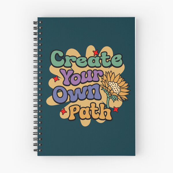 Item preview, Create Your Own Path - Groovy 70s Sunflower Motivational Quote designed and sold by SaadArtCo.