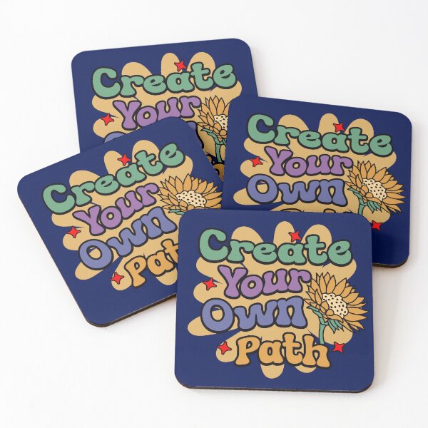 Item preview, Create Your Own Path - Groovy 70s Sunflower Motivational Quote designed and sold by SaadArtCo.