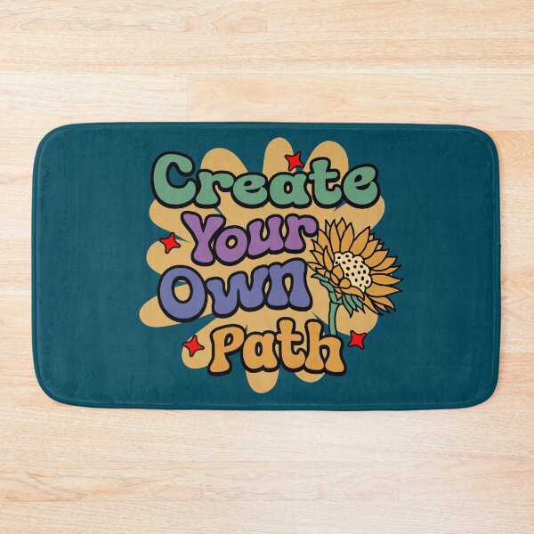 Item preview, Create Your Own Path - Groovy 70s Sunflower Motivational Quote designed and sold by SaadArtCo.