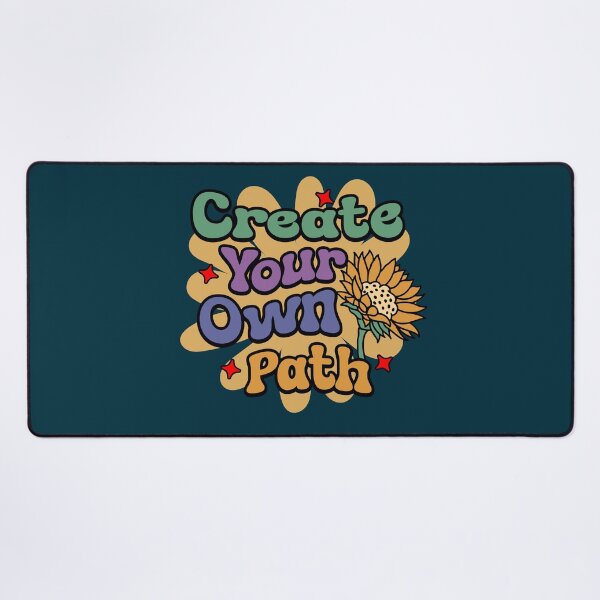 Item preview, Create Your Own Path - Groovy 70s Sunflower Motivational Quote designed and sold by SaadArtCo.