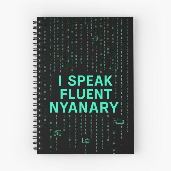 Item preview, I Speak Fluent Nyanary – funny Matrix cat shirt for programmers designed and sold by PurfectAttitude.