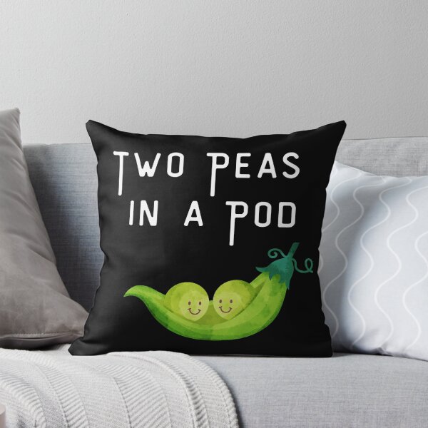 Aperçu de l'œuvre Deux pois dans une cosse – Un adorable motif de pois kawaii pour les amis et les couples créée et vendue par EVESTUDIOART.