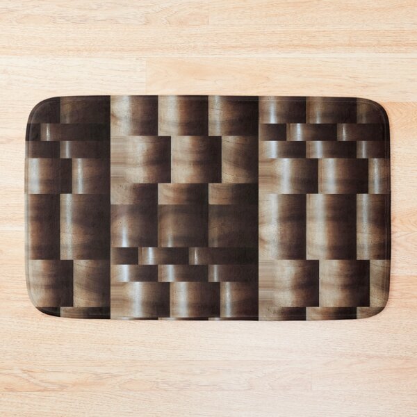 Item preview, Chestnut Wood Glitch Grid - Modern Abstract Texture  designed and sold by SergioMiklos.