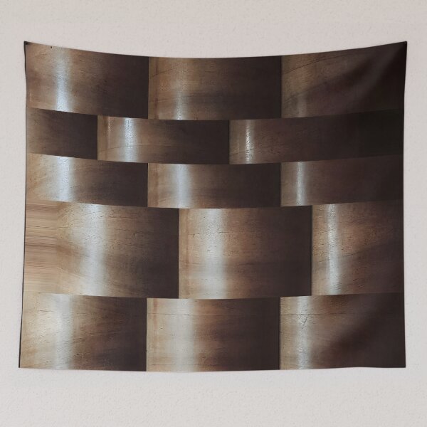 Item preview, Chestnut Wood Glitch Grid - Modern Abstract Texture  designed and sold by SergioMiklos.