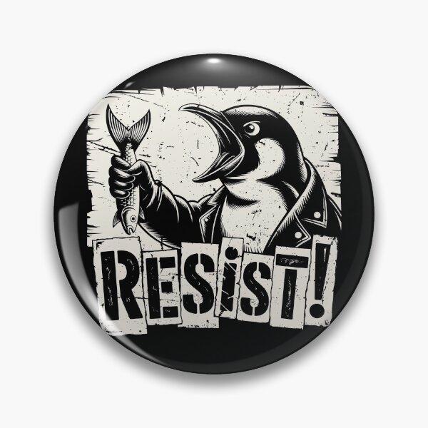 Item preview, Penguin “RESIST” – protest against tariffs designed and sold by EdgeDrip.