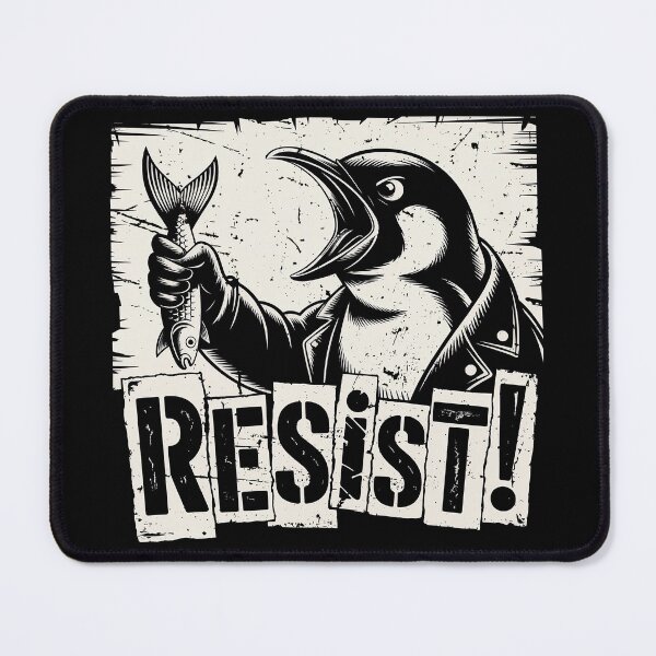 Item preview, Penguin “RESIST” – protest against tariffs designed and sold by EdgeDrip.