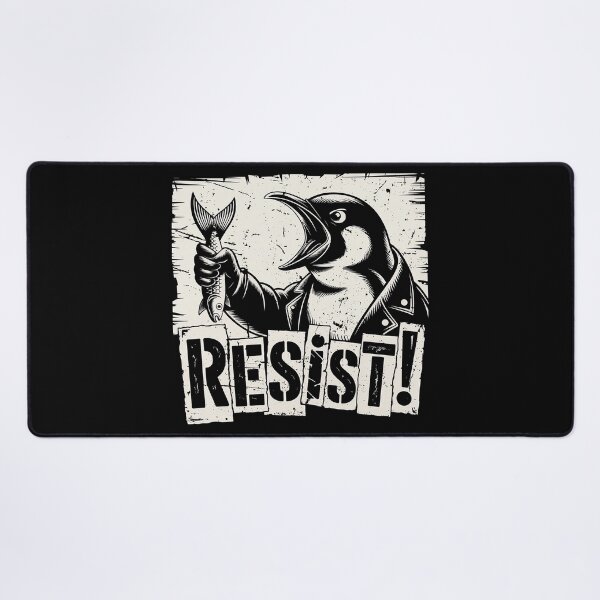 Item preview, Penguin “RESIST” – protest against tariffs designed and sold by EdgeDrip.