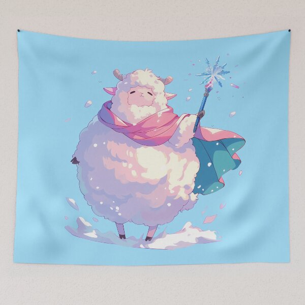 Item preview, Fat Sheep Christmas Wizard designed and sold by WoollenLlama.