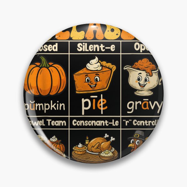 Item preview, Thankful Syllables Educational Chart, Thanksgiving Vocabulary Literacy Learning Poster designed and sold by EvelysEmelia.