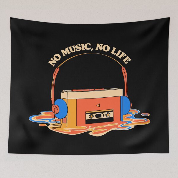 Item preview, No Music No Life Retro Cassette designed and sold by sachpica.