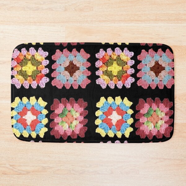 Item preview, Granny Core Faux Crochet Multicolour Digital Design designed and sold by Licorice Moon.