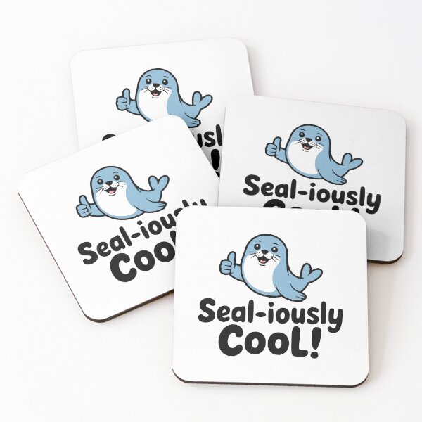 Item preview, Sealiously Cute! Cute Seal Pun designed and sold by PMCreative.