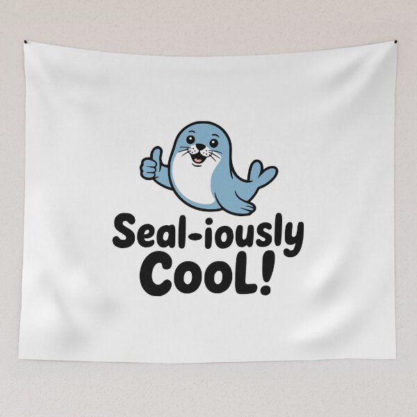 Item preview, Sealiously Cute! Cute Seal Pun designed and sold by PMCreative.