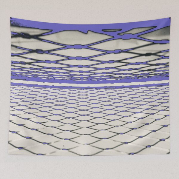 Item preview, Urban structure – Violet fence in contrast / Swiss Artwork Photography designed and sold by Raphael Wolf.