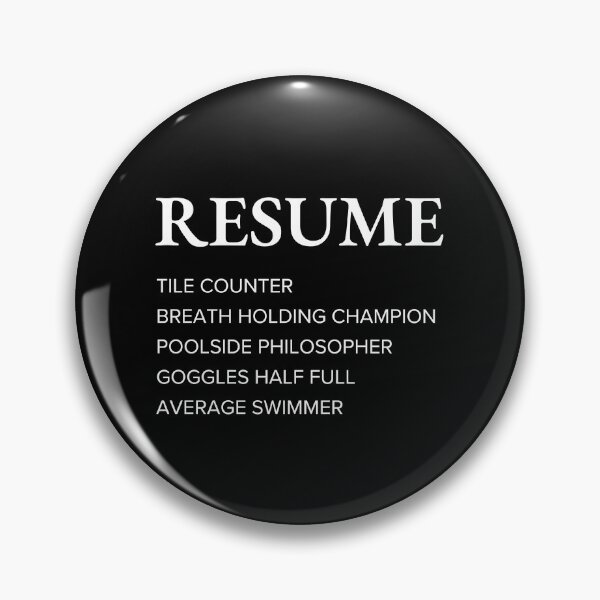 Item preview, Funny Swimmer Resume Style Sarcastic Swimming designed and sold by StrideSuccess.