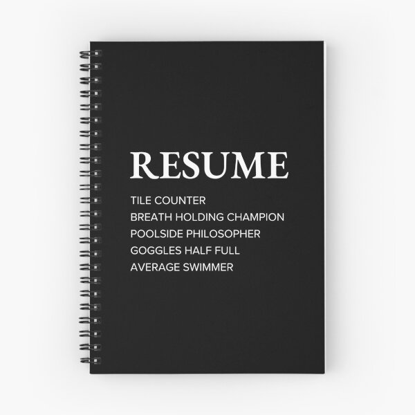 Item preview, Funny Swimmer Resume Style Sarcastic Swimming designed and sold by StrideSuccess.