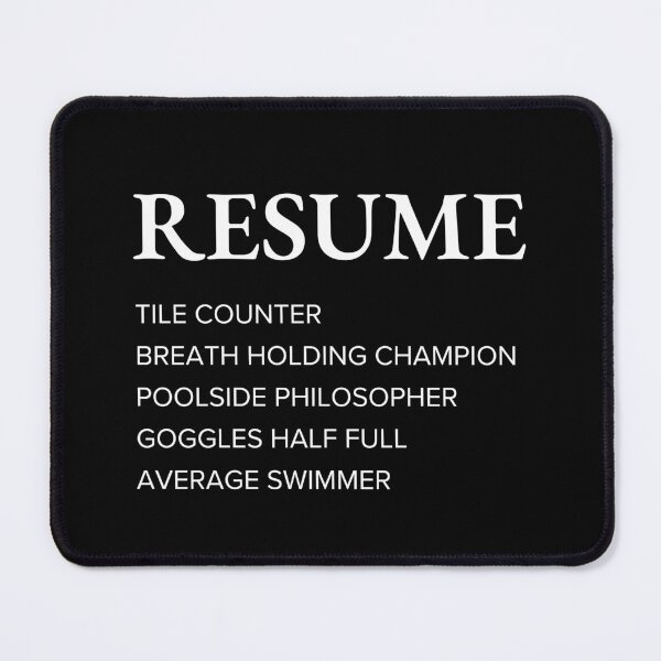 Item preview, Funny Swimmer Resume Style Sarcastic Swimming designed and sold by StrideSuccess.