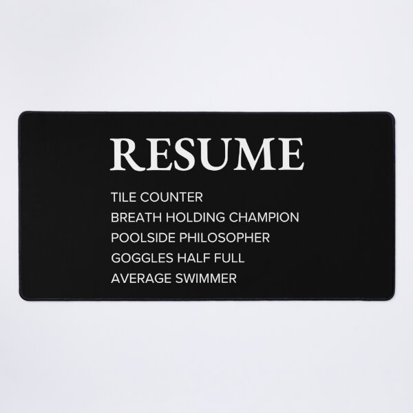 Item preview, Funny Swimmer Resume Style Sarcastic Swimming designed and sold by StrideSuccess.