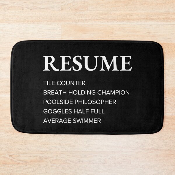 Item preview, Funny Swimmer Resume Style Sarcastic Swimming designed and sold by StrideSuccess.
